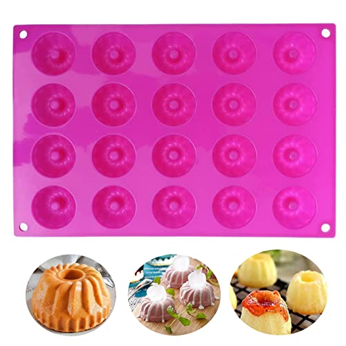 Bustlwor Mini Gugelhupfformen, Silikon Gugelhupf, Silikon Gugelhupf Kuchenform Klein aus 20 Löcher, für Muffins Cupcakes Brownies Kuchen Pudding (Rosa) von Bustlwor