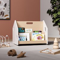 Mobiles Bücherregal. Bücherregal Aus Holz. Montessori-Möbel von BusyKidsEU