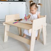 Montessori Möbel Für 1-6 Jährige. Kleinkind-Tisch. Kindertisch Und Stuhl von BusyKidsEU