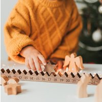 Adventskalender Aus Holz. Krippenszene Set. Weihnachts-Countdown. Weihnachtsschmuck. Urlaub Wohnkultur. Advents-Kärtchen. Geschenk von BusyPuzzle