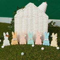 Ganze Familie Osterhasen. Wiederverwendbare Osterdekoration. Personalisierte Ostern Peeps. Oster-Geschenke. Aus Holz Hase. Geschenke Für Kinder von BusyPuzzle