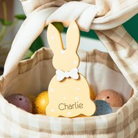 Personalisierte Kaninchen Ostern Korb Stuffer Regal Dekoration Holzhase Peeps Familie Geschenke Häschen Spielzeug Für Kinder Saisonales Dekor von BusyPuzzle