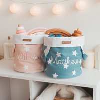 Personalisierter Windelkorb-Organizer, Benutzerdefinierte Baby-Dusche-Geschenk, Kinder Spielzeug Lagerung, Kinderzimmer Dekor, Neugeborenen Baby von BusyPuzzle