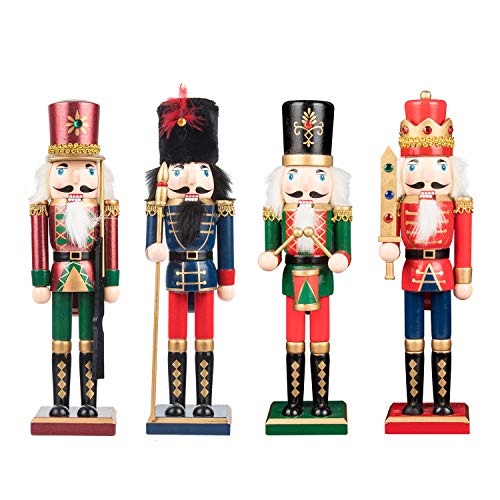 Busybee nussknacker Figur Weihnachten Set of Wooden Nutcracker König und Soldat Figurine Weihnachten Nussknacker (30cm) von Busybee