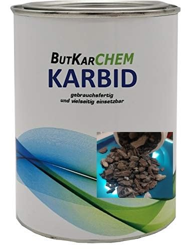 ButKarCHEM 500gr Karbid nur 7% Staubanteil langanhaltende Gasentwicklung Made by Buttersäure 24 (1Kg-30Kg) (Entwicklung in 7,1-16,5 K) (500gr) von ButKarCHEM