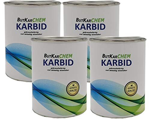 ButKarCHEM Karbid (TK NR 53346) 2 Kg Karbid (Granulat 95%) WIRKUNGSDAUER in 8-10 mm *NEU* Fast Acytelen (2.0Kg) von ButKarCHEM