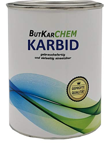 ButKarCHEM Karbid Regnr.(TK 466407) 0,5 Kg Karbid Carbid nur 6% Staubanteil langanhaltende Gas Entwicklung in (K6-14) sehr gut Dosierbar Gebrauchsfrtig* (1x500gr.) (0.5 Kg) von ButKarCHEM