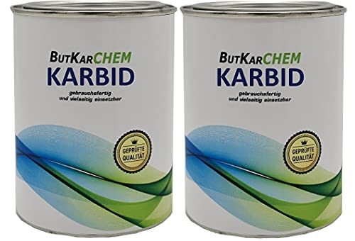 ButKarCHEM Karbid1 Kg Karbit (Kabit Kabitt karbitt Karbit Karbid Steine) nur 4% Staubanteil lang anhaltendes Gas (Karbid Lab Nr.6394082) (24h Sofort - Versand) (1 Kg) von ButKarCHEM