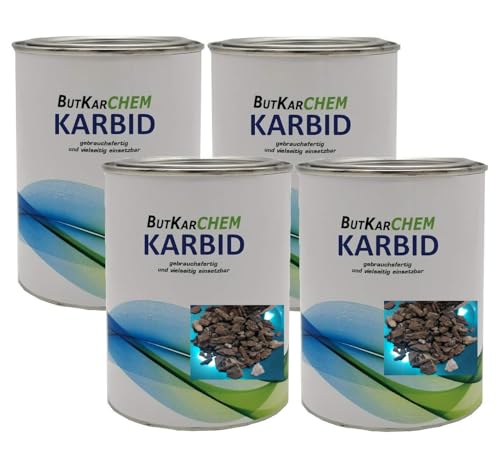 ButKarCHEM Regnr.462799 2 Kg Karbid *Gebrauchsfertiges* Karbid 85% Feste Steine langanhaltende WIRKUNGSDAUER Körnung (7-13) (2,0 Kg) von ButKarCHEM