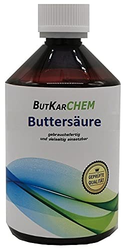 Buttersäure 500ml *NEU Gebrauchsfertig* für Ihre Synthese, der Marke ButKarCHEM Artnr.469620 (1x500ml) von ButKarCHEM