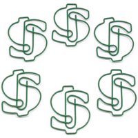 Single Count Büroklammern Bargeld Geld Liebhaber Geschenke Dollar Zeichen Niedlich Geformte Bürobedarf - Grün von ButlerintheHome