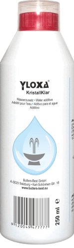 Butlers-Best Yloxa KRISTALLKLAR - Wasserzusatzkonzentrat für Brunnen, Wasserwände, säulen, kaskaden und Vernebler im Innen- und Außenbereich - 250 ml Flasche von Butlers-Best