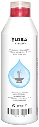 Butlers-Best Yloxa KRISTALLKLAR - Wasserzusatzkonzentrat für Brunnen, Wasserwände, säulen, kaskaden und Vernebler im Innen- und Außenbereich - 500 ml Flasche von Yloxa KristallKlar