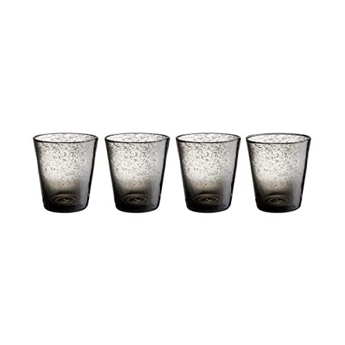 BUTLERS Trinkglas, 4x Gläser Set mit Luftblasen 290ml aus Glas Blau, ideal als Wasserglas, Trinkgläser Set, Gläser & Trinkgeschirr, perfekt für zu Hause, Restaurants und Partys von BUTLERS