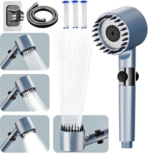 ButterFox Duschkopf mit Filter Hochdruck Handbrause mit Schlauch, 4 Strahlarten, Wassersparend mit Filtration in 15 Schichten, Sparduschkopf mit Antikalk-Funktion für Rest-Chlor, Schwermetall usw ButterFox Duschkopf mit Filter Hochdruck Handbrause mit Schlauch, 4 Strahlarten, Wassersparend mit Filtration in 15 Schichten, Sparduschkopf mit Antikalk-Funktion für Rest-Chlor, Schwermetall usw von ButterFox