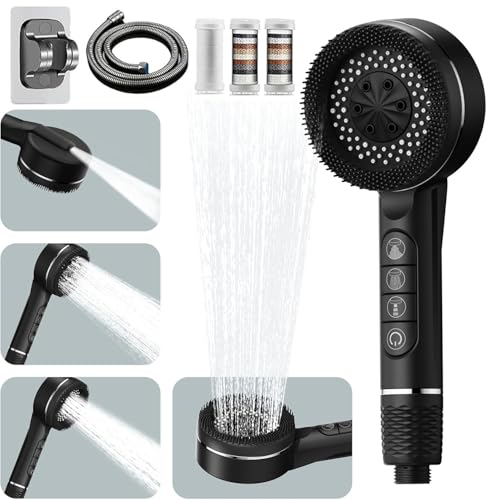 Duschkopf mit Filter, Hochdruck Handbrause mit Schlauch, 5 Strahlarten wassersparender Sparduschkopf,Duschbrause druckerhöhend, Brausekopf, Shower Head,wassersparender Sparduschkopf für Hartes Wasser Duschkopf mit Filter, Hochdruck Handbrause mit Schlauch, 5 Strahlarten wassersparender Sparduschkopf,Duschbrause druckerhöhend, Brausekopf, Shower Head,wassersparender Sparduschkopf für Hartes Wasser von ButterFox