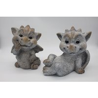 Gartenfigur "Drache Stehend" Im 2Er-Set von ButterbluemchensShop
