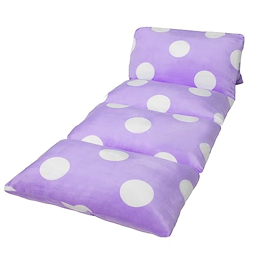 Butterfly Craze Bodenkissen Bett Lounger Abdeckung, gemütliche stilvolle für Kinder Erwachsene, Recliner Bodenkissen für ultimativen Komfort, Kleinkind Nap Matte, nur Abdeckung, lila Polka Dot, König von Butterfly Craze