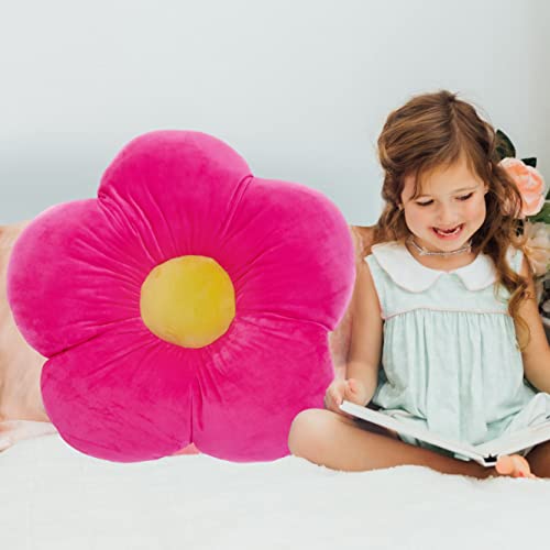 Butterfly Craze Daisy Lounge Flower Pillow - Medium 20 Inches Cozy & Stylish Floor Cushion, Perfect Seating Solution for Teens & Kids, Machine Washable Aesthetic Decor, Plush Microfiber, Hot Pink von Butterfly Craze