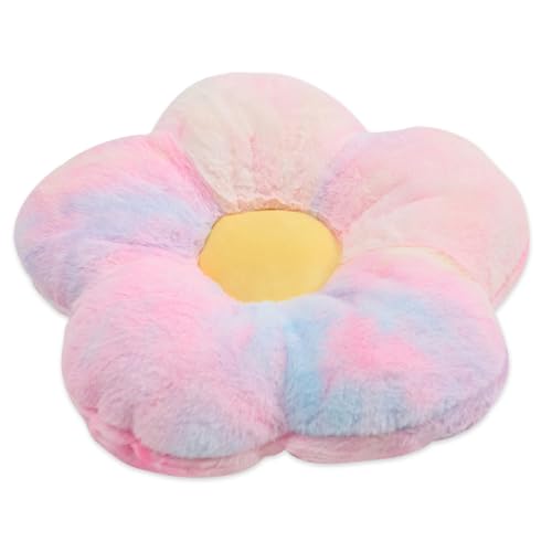 Butterfly Craze Tie Dye Daisy Lounge Blume Kissen - Medium 20 Zoll, stilvolle Bodenkissen, perfekte Sitzgelegenheiten Lösung für Jugendliche und Kinder, Plüsch Mikrofaser, Rosa von Butterfly Craze