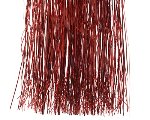 1St. Lametta 20x105cm (rot) // Weihnachtsgirlande Silvester Karneval Weihnachten Deko Christbaumschmuck Girllande von Creativery