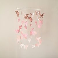 Krippe Mobile Mädchen, Baby Mädchen Für Krippe, Decke Mobile, Fee Ombre Rosa Funkeln Rose Gold, Baby-Dusche-Geschenk von ButterflyMobile