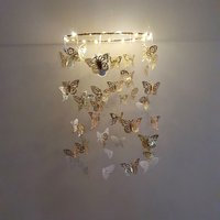 Schmetterling Mobile Mit Led-Leuchten, Goldkrippe Mobile, Schein Krippe Kronleuchter, Papier Gold Baby von ButterflyMobile