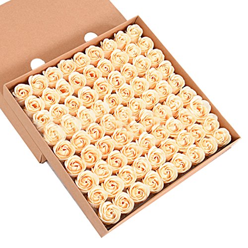 Butterme 81pcs handgemachte Duftbadeseife Rosen-Knospe Blütenblätter Hochzeits -Bevorzugung in Geschenkbox,Groß für Weihnachten Geburtstag von ZUMUii