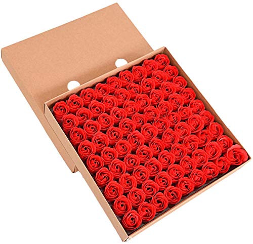 Butterme 81pcs handgemachte Duftbadeseife Rosen-Knospe Blütenblätter Hochzeits -Bevorzugung in Geschenkbox,Groß für Weihnachten Geburtstag von iSpchen