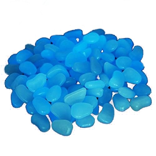 Butterme Glow in The Dark Pebble Stone nachtleuchtende Steine Leuchtsteine Leuchtkiesel leuchtende Kiesel Aquarium Garten Deko Man-Made Pebbles Luminous Steinzierkies Kleine Rubble Cobblestone von iSpchen