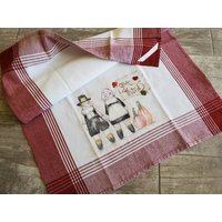 Erntedank Geschirrtuch - Rustikales Rustikales Pilger-Dekor Ernte-Geschirrtuch Herbst-Geschirrtuch Herbst-Gastgeberin Geschenk Für Sie Kürbisse von ButterscotchCottage