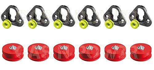 SYNYEY Button Fix Type 1 Halterung Markierhilfe, 6 Stück + 6 Marker-Werkzeuge, Rot, Glasgefülltes Nylon, Wandmontage, Eckmontage von SYNYEY