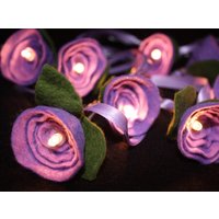 12 Rosen Lichterketten, Fliederfarbene Mädchenzimmer, Hochzeitslichter 12 Rosen Lichterketten, Fliederfarbene Mädchenzimmer, Hochzeitslichter von ButtonOwlDesign