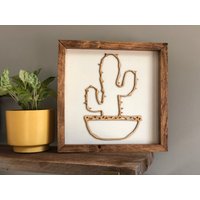 Rustikale Kaktus-Wandkunst Südwestliches Boho-Dekor von ButtonsAndPearl