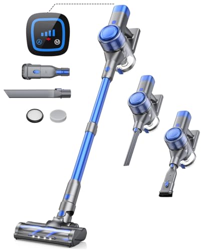 Akku Staubsauger 450W/38000pa mit Wandmontierte Ladestation & Automodus & LED-Touchscreen,VC50 Staubsauger Kabellos bis zu 55 MIN Akkulaufzeit, Kabelloser Staubsauger Akku mit Anti-Tangle-Bodenbürste Akku Staubsauger 450W/38000pa mit Wandmontierte Ladestation & Automodus & LED-Touchscreen,VC50 Staubsauger Kabellos bis zu 55 MIN Akkulaufzeit, Kabelloser Staubsauger Akku mit Anti-Tangle-Bodenbürste von Buture Pro