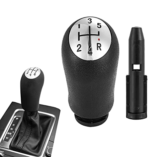 Auto Schaltknauf, Schalthebel Schaltkopf, Schaltknauf 5 Gang Auto Schaltknauf für Renault Clio 3 III Megane 2 Laguna 2003-09, Clio 4 2012-2019 - Lever Gear Shifter Knob mit Adapter von Butyeak