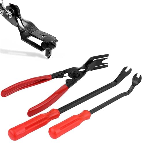 Praktisches Werkzeug zur Entfernung von Niets, Zange zum Entfernen der Türverkleidung, Türverkleidungs Lösezange, 3 PCS Auto Clip Zange Set, Demontage Werkzeug Auto Set, Autodemontagezubehör von Butyeak