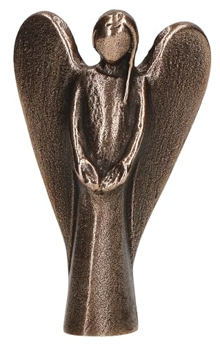 BUTZON & BERCKER Bronzefigur – Engel. Der himmlische Beschützer für Ihr Zuhause. Eine schöne Geschenkidee, um Gottes Segen zu vermitteln. Kleiner Bronzeengel im Format 6,5 x 3,6 x 3 cm von Butzon & Bercker