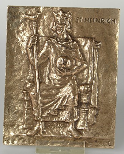 Bronze Relief Heiliger Heinrich - Heiko, 13x10 cm von Butzon & Bercker