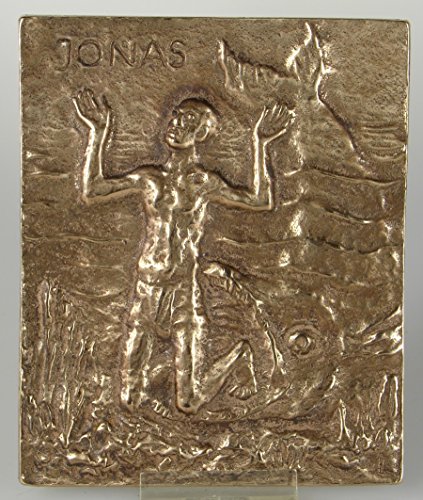 Bronze Relief Heiliger Jonas, 13x10 cm von Butzon & Bercker