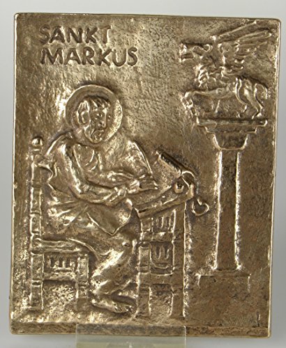 Bronze Relief Heiliger Markus, 13x10 cm von Butzon & Bercker