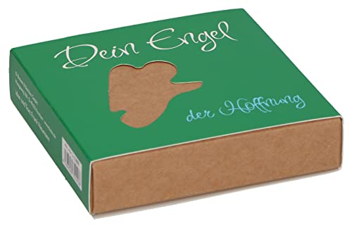 Butzon & Bercker Engel-Handschmeichler aus Eschen-Holz - Dein Engel der Hoffnung mit Heft in Geschenkverpackung; Maße 5 x 4 x 1,1 cm, Glücksbringer für Kinder und Erwachsene von Butzon & Bercker