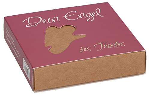 Butzon & Bercker Engel-Handschmeichler aus Kirsch-Holz - Dein Engel des Trostes mit Heft in Geschenkverpackung; Maße 5 x 4 x 1,1 cm, Trost für Kinder und Erwachsene von Butzon & Bercker