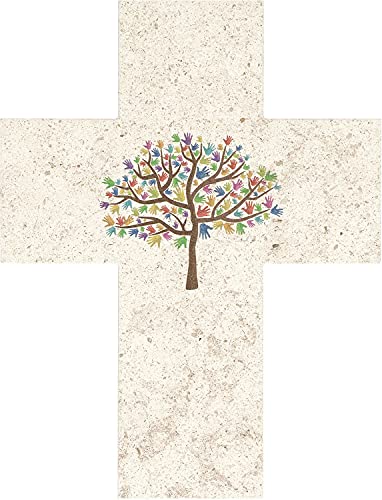 Butzon & Bercker Wandkreuz Lebensbaum Kruzifix 17 cm Naturstein Kreuz Geschenkverpackung von Butzon & Bercker