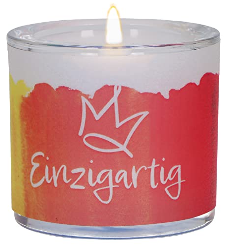 Windlicht aus Glas – Einzigartig. Kerzenglas mit Spruch: Eine Erinnerung, DASS Gottes Segen bei Uns ist. Kleines Geschenk für einen geliebten Menschen von Butzon & Bercker