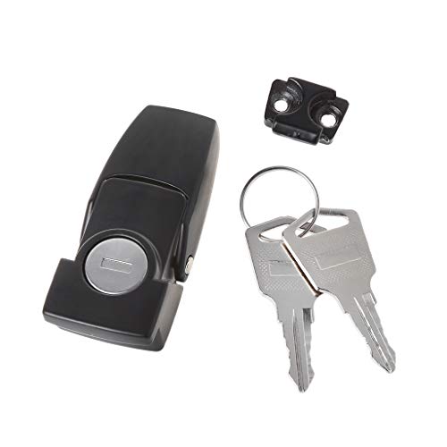 Buwei Cabinet Black Coated Metall Hasp Latch DK604 Sicherheits-Kippschloss mit Zwei Schlüsseln von Buwei