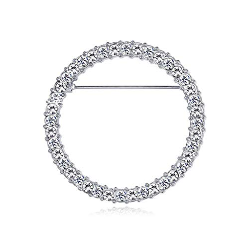 Buwei Runde Kristall Brille Halter Brosche Lesebrille Halter Brosche Pin für Frauen von Buwei