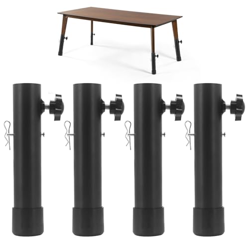 4 Stück Klappbare Tischbeinverlängerung, 20/44cm Verstellbarer Tischbeinverlängerung mit 4-Riegeln und 4-Verriegelungsstiften, Höhenverstellbar, Geeignet für Gerade Oder Gebogene Beinfalttische (20CM) 4 Stück Klappbare Tischbeinverlängerung, 20/44cm Verstellbarer Tischbeinverlängerung mit 4-Riegeln und 4-Verriegelungsstiften, Höhenverstellbar, Geeignet für Gerade Oder Gebogene Beinfalttische (20CM) von Buwico