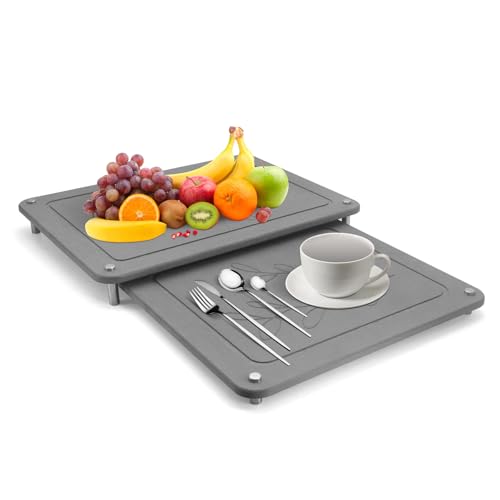 Abtropfmatte Aus Stein für Die Küchentheke, 40x30cm Rutschfeste Waschbare Saugfähige Küchenentwässerungsmatte mit Edelstahlfüßen, Kieselgur Mat Für Küchenarbeitsplatte, Stein Abtropfmatte-2PCS Abtropfmatte Aus Stein für Die Küchentheke, 40x30cm Rutschfeste Waschbare Saugfähige Küchenentwässerungsmatte mit Edelstahlfüßen, Kieselgur Mat Für Küchenarbeitsplatte, Stein Abtropfmatte-2PCS von Buwico