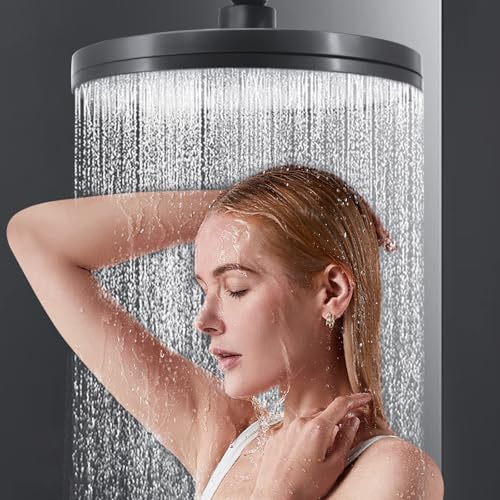 Duschkopf Regendusche, 9-Zoll-Hochdruck-Duschkopf, 304 Edelstahl Regenduschkopf Runder Duschkopf mit 6-Einstellbare Auslaufmodi, Geeignet für Wand-/Deckenduschzubehör in Bädern Duschkopf Regendusche, 9-Zoll-Hochdruck-Duschkopf, 304 Edelstahl Regenduschkopf Runder Duschkopf mit 6-Einstellbare Auslaufmodi, Geeignet für Wand-/Deckenduschzubehör in Bädern von Buwico